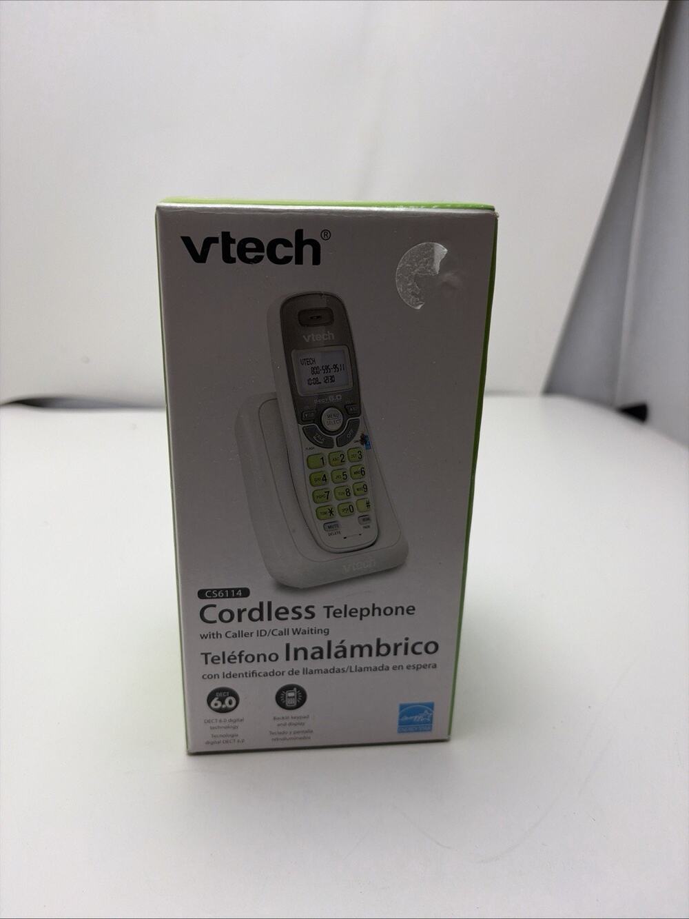 VTech CS6114 DECT 6.0 Cordless Phone with Caller ID / Call Waiting, White